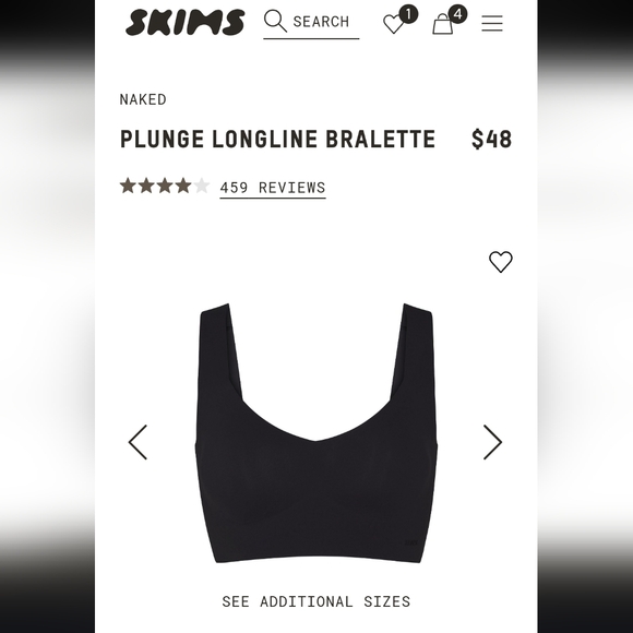 SKIMS PLUNGE LONGLINE BRA - Picture 4 of 5